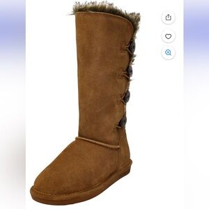 BearPaw Tan Winter Boots with Toggle Closures